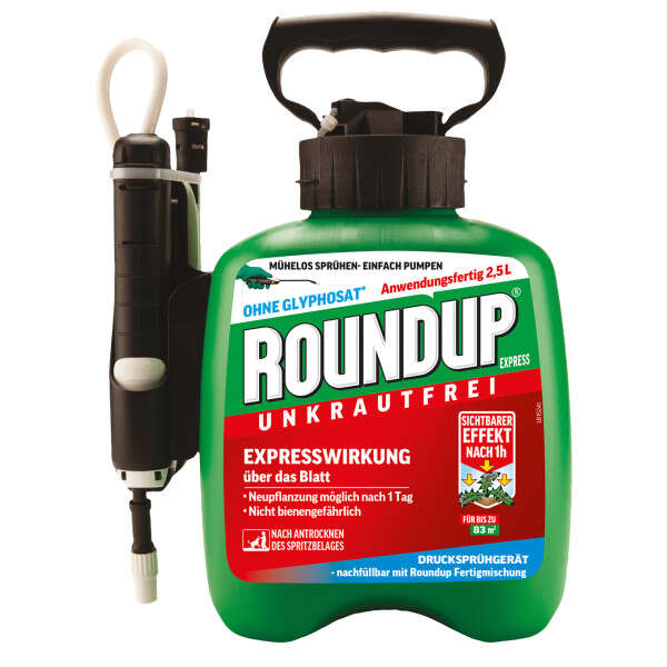 Roundup Unkrautfrei Express Spray und Fertigmischung
